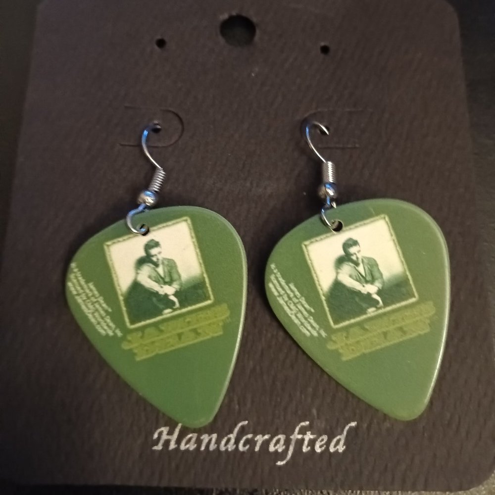 JAMES DEAN GUITAR PICK EARRINGS